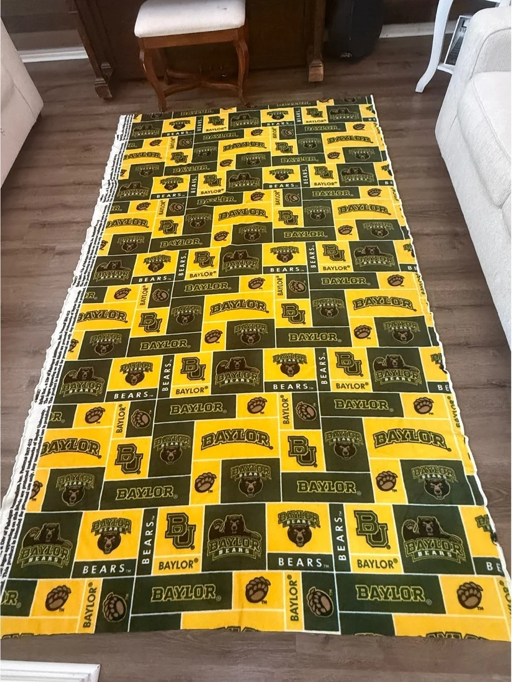 Oversized 9’x5’ Baylor Bears Fleece Blanket - great for cold game days!